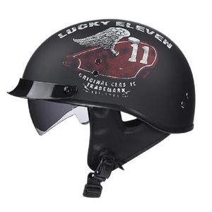 Certification DOT Rétro rcycle ALLEMAND Scooter Vintage Half Face Biker rbike Crash Casque Casco Moto