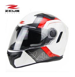 Certification DOT ZEUS 813 Casque de moto intégral avec double lentilles Casque de moto motocross Four Seasons Taille M L XL XXL8624018