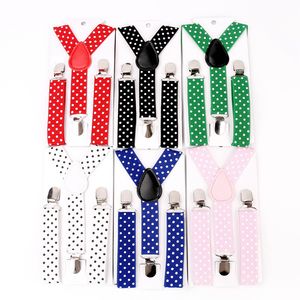 Dot Coloré Enfants Ceinture Bébé Garçons Filles Bretelles Clip-on Y-Back Bretelles Élastique Enfants Réglable 16 couleurs