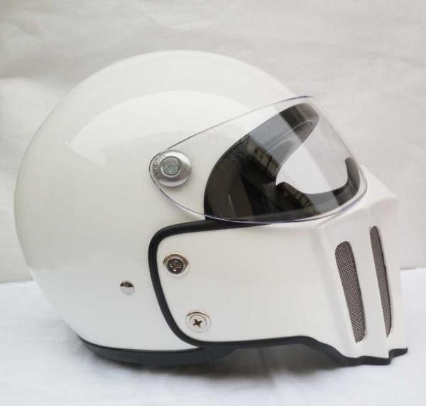 Casco de motocicleta de cara completa DOT FPR con máscara de fibra de vidrio para moto de cross Cafe racer casco personalizado motocross ciclismo chopper cr5064543