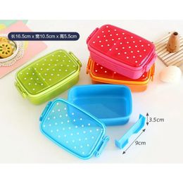 Dot Lunch Box voor kinderen Picknick School Voedselopslag Container Bento Sushi Box Kids Fruit Snack Microwave Lunchboxen