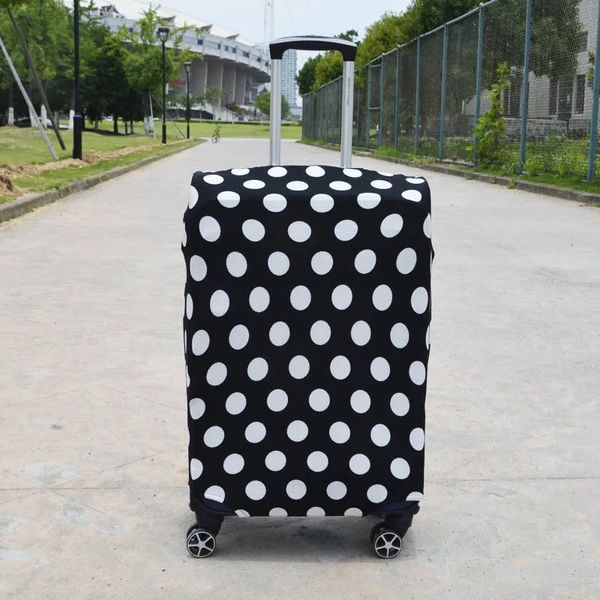 Fundas protectoras para maletas de viaje con estampado de puntos, cubierta protectora elástica gruesa para equipaje, funda para bolsa de equipaje 1828, 240105