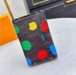 Dot Portefeuilles 10A Topkwaliteit Meerdere Portemonnee POCKET ORGANIZER Taurillon lederen kaarthouders heren portemonnees geld portemonnee krediet korte geld clutch tassen originele doos