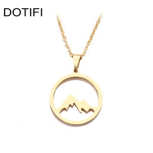 DOTIFI-collar de acero inoxidable para mujer y hombre, colgante de Color dorado y plateado, joyería de compromiso, 2021