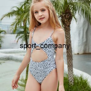 Maillots de bain à pois 5 ~ 13 ans enfants maillot de bain une pièce filles maillot de bain maillot de bain vêtements de plage enfant en bas âge adolescentes Monokini 2021