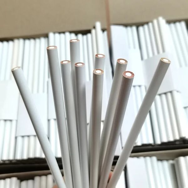 Outils de pointage 100 pièces ensemble de stylos à ongles en cire blanche crayon de pierres précieuses cueillant facilement des accessoires en bois Kit d'outils d'art de manucure 231007