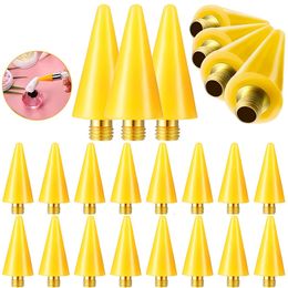 Dotting Tools 50pcs Nail Strass Picker Cire Conseils de remplacement Point Drill Pen Tête pour double extrémité cire Nail DIY Art Décoration Outils 230912