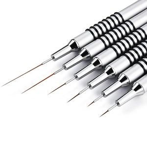 Ensemble de pinceaux de revêtement pour Nail Art, outils de pointage, 6 pièces, pinceaux de conception pour rayures fines et longues lignes, stylo de dessin, taille 579112025Mm 231007