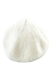 Doubchow Womens Rabbit Fur French Style Beret Hat Boneie Cap Hiver Teenagers Girls Couleur solide Blanc Bare Baret Flat Hat 203261932
