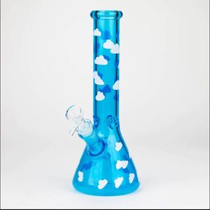 Resplandor en la oscuridad Bong Beaker Oil Rigs Hookahs Smoke Pipe Downstem Perc Bubbler Heady Glass Dab Rigs con junta de 14 mm