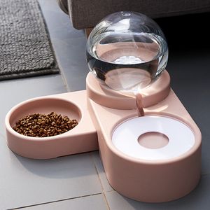 Dubbel automatisch water Pet Bowl voor honden Variabele hoek Cat Dispenser Leveringen Y200917