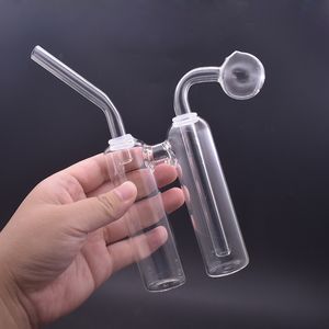 Dubbele vat recycler rookwaterpijp afneembare glazen olie brander bong hoge kwaliteit dab rig as catcher bong met grote olieverbrander pijpen