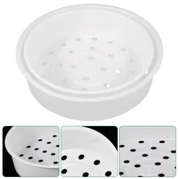 Double chaudières 2 pièces support à vapeur maille alimentaire panier à vapeur Pot autocuiseur polyvalent en plastique pratique cuisson à la vapeur pour passoire à la maison