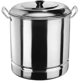 Double chaudière 32qt couvercle avec couvercle en aluminium pour la plupart des poêles (lavage à la main uniquement) gros bouton tamales à vapeur