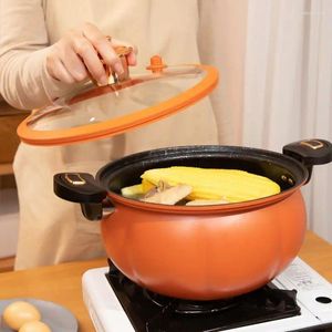 Double chaudière 5L citrouille Micro pression Pot soupe multifonctionnelle antiadhésive cuisinière à gaz outils de cuisine universels