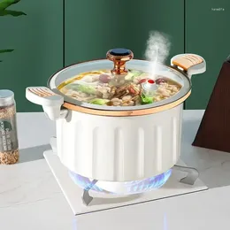 Double chaudière en émail 8l, Micro pression, Pot coréen antiadhésif sous vide, soupe multifonctionnelle, ragoût et oreille bouillante