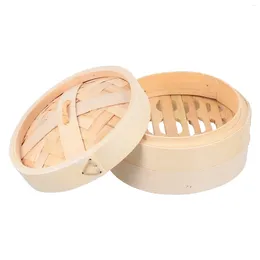 Double chaudières en bois de bambou Dim Bao, ustensiles de cuisine, boulettes, couvercle de cuisine, cuiseur vapeur, chignon aux œufs, grand pouce, cuisson à la vapeur, somme de riz, panier en bois, vapeur