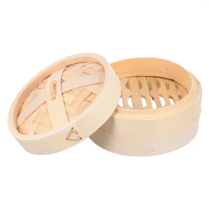 Double chaudières en bois de bambou Dim Bao, ustensiles de cuisine, boulettes, couvercle de cuisine, cuiseur vapeur, chignon aux œufs, grand pouce, cuisson à la vapeur, somme de riz, panier en bois, vapeur