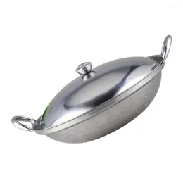 Double chaudière couvercle cuisinière à alcool marmite cuisson des aliments casserole maison en acier inoxydable ustensiles de cuisine à Induction