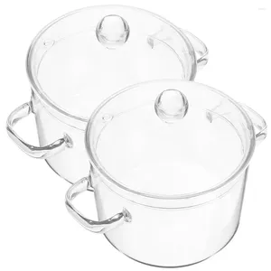 Double chaudière Eringogo Verre Coud 1350 ml Stockpot Pot de cuisine Clear Soup à mijot