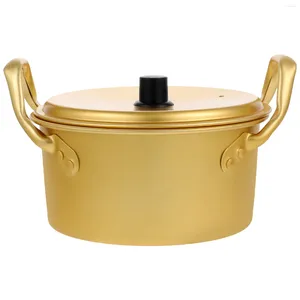 Double chaudières ménage petit pot de cuisson gazage double-oreau soupe épaissie et approfondie des nouilles instantanées jaunes en aluminium pour