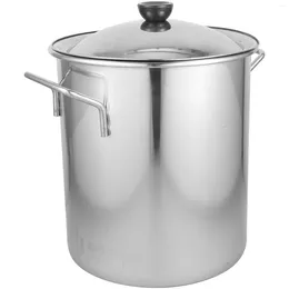 Double Boilers Kitchen Pots Offers Multi-purpose Bucket Soup Rice With Lid Storage