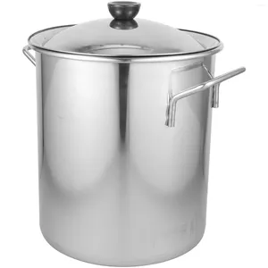 Pots de cuisine à double chaudière propose un seau de riz à soupe avec couvercle en acier inoxydable Stockpot grand extra épais