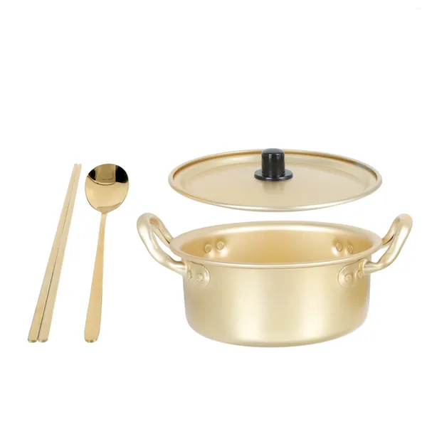 Double chaudières coréens ramen pot ménage de cuisine gadget binaural stockpot nouilles extérieures