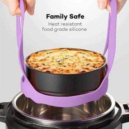 Autocuiseur à double chaudière, cuiseur à vapeur en Silicone, lève-ustensiles de cuisson instantané, accessoires pour support à œufs Anti-brûlure de 6 Qt/8 Qt