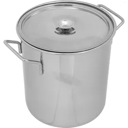Pottes à double chaudière en acier inoxydable à grande capacité Grands pots de soupe à caracté