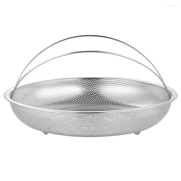 Cesta de vapor de acero inoxidable para calderas dobles, estante para cocinar al vapor, colador de cocina para frutas, arroz y mariscos