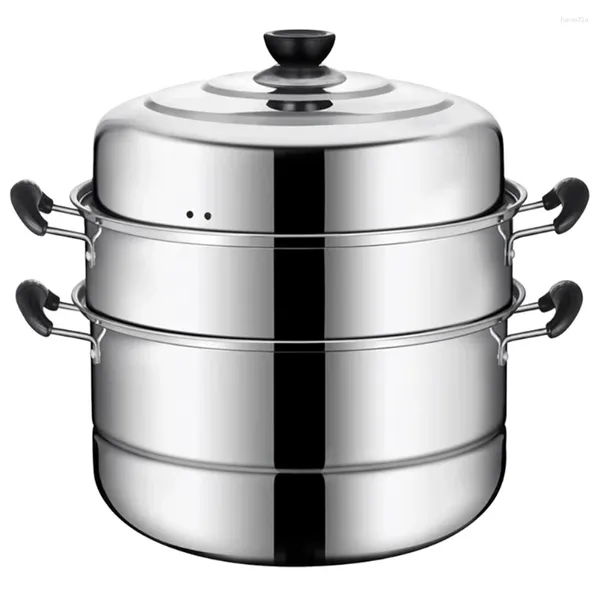 Double chaudière en acier inoxydable, ustensile de cuisine à vapeur, marmite pour la maison, ustensiles de cuisine en métal, poêle à brûleur, casseroles utiles pour la cuisson à la vapeur