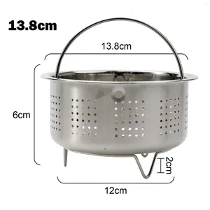 Panier à vapeur à Double chaudière, 1 pièce, en acier inoxydable argenté, pour la cuisine domestique, pour autocuiseur, remplacement de vapeur