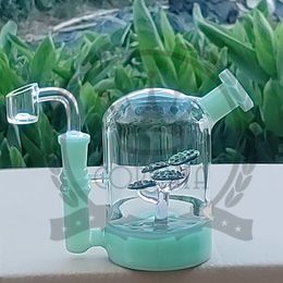 Dubbele Kamer Waterpijp Glazen Ashcatcher met armboom perc voor waterpijp waterpijpen bubbler Ash Catchers 14mm 18mm gewrichten voor roken rigs