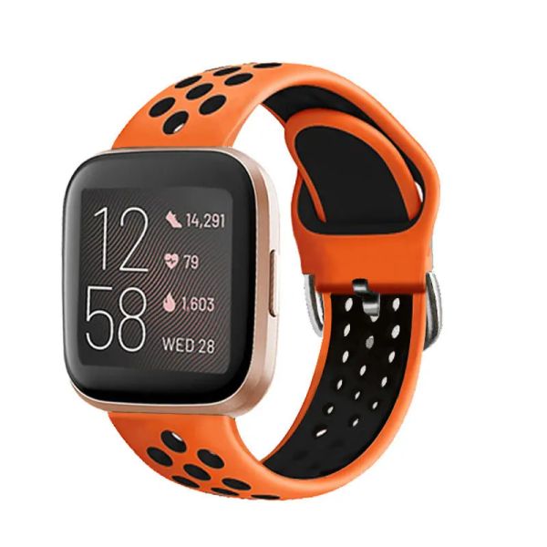 Band de montre en silicone en double pour Fitbit Versa 2 Braceuses de surveillance Smart Watch Smart Watch Sport Sport Fitbit versa