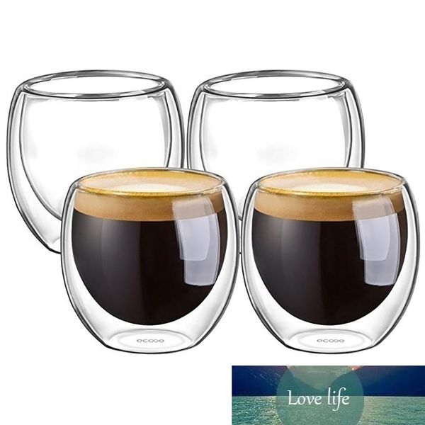 Double tasses mur isolé verre à liqueur tasses à expresso créatif boire du thé Latte tasses à café tasse à boire whisky verres