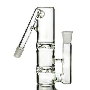 Double Cyclone Glass Ash Catcher Turbine Dis Perc Fumer Bong Accessoires Clear Ashcatcher 45 Degrés 14mm 18mm Joint ASH-P801 ASH-P804