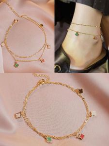 Dubbele ontwerper Ankjes bestelwagens Cleefy Jewelry 4/Four Leaf Clover 18K Gold Chains Staal kleurrijke dunne ketting voor achttien moeders dag Chrismas Party Holiday Gift