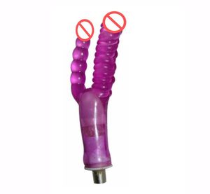 Double godes masturbateur Double tête gode réaliste plaisir vaginal et anal accessoires de machine sexuelle produits pour adultes 2206476