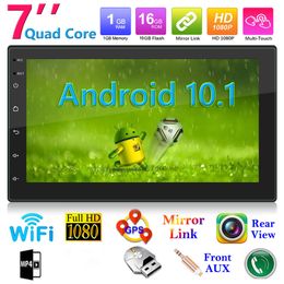 Double Din Car Radio Head Unit Android 10.1 Quad Core Multimedia Video Player 2Din GPS WiFi Bluetooth compatible AUX STEREO