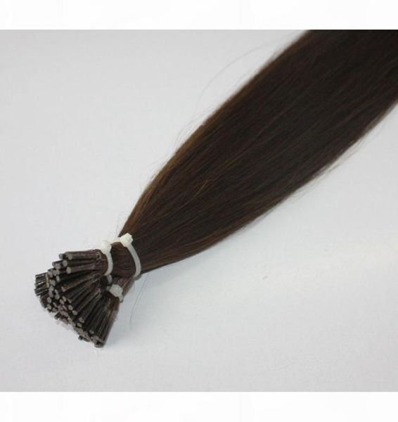 Double dessiné 100 extensions de cheveux humains Stick I Tip dans les cheveux 08g s 160g 200S 14 à 26 pouces indien remy hair6170718
