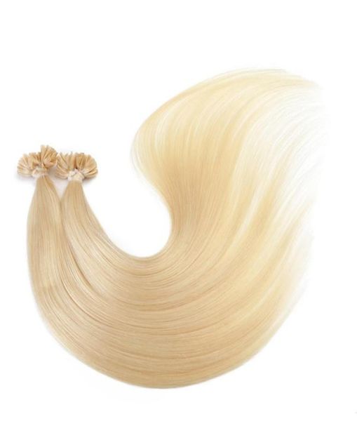 Double dessin 10AU Astuce dans l'extension des cheveux100 HEIR brésilienne humaine 1g par mèche et 200s par lot100Glight Couleur blonde 60 FR7685069