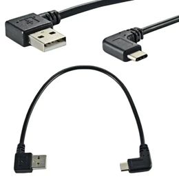 Double coude de type C USB vers USB-A mâle USB3.1 Male Connecteur à angle droit à 90 degrés
