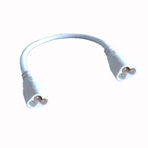 Dubbel uiteinde 3-pins 20 cm schakelaar mannelijk-mannelijk LED-buisconnector kabeldraad verlengsnoeren voor geïntegreerde LED's TL-buizen licht witte kleur USALIGHT