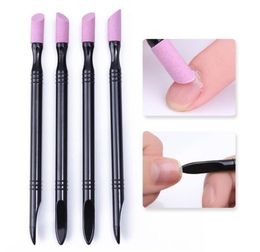 Double-End Quartz Nail Cuticle Remover Wasable Dead Skin Pusher Trimmer Manicure Nail Art Tool XB1