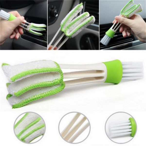 Climatiseur de voiture Auto Auto End Double End Double Auto Venture Nettoyage Nettoyage Détails Détrôles Nettoyer Brouss Brosse JL18