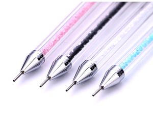 Dubbel-ended Rhinestone Picker Wax Pen Nail Gel Nail Manicure Tool Rhinestone Potting Potlood Nail Art Gereedschap Mandala Pochoirs de Peinture