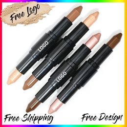 Dubbele vegan vegan highlighter stick Private Label Brighten Concealer Contour Pen Face Make-up Groothandel 240426