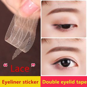 Dubbele ooglidtape ooglidcorrectietape Lace Scotch White Eyelashes Sticker Scream Fallen Stand voor zelfklevende lijmtape 240318