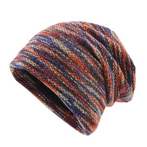 Bonnets chauds d'hiver en Double tissu pour femmes et hommes, unisexe, Skullies colorés, chapeau d'hiver 240124